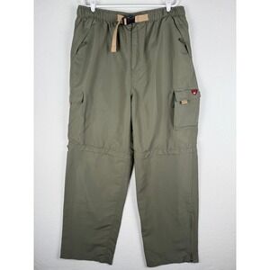 Suisse Sport Convertible Cargo Pants Mens XL Green Nylon Lightweight Hiking Trek